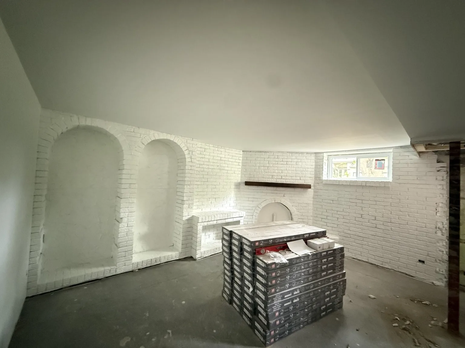 Interior Brick Refinishing after