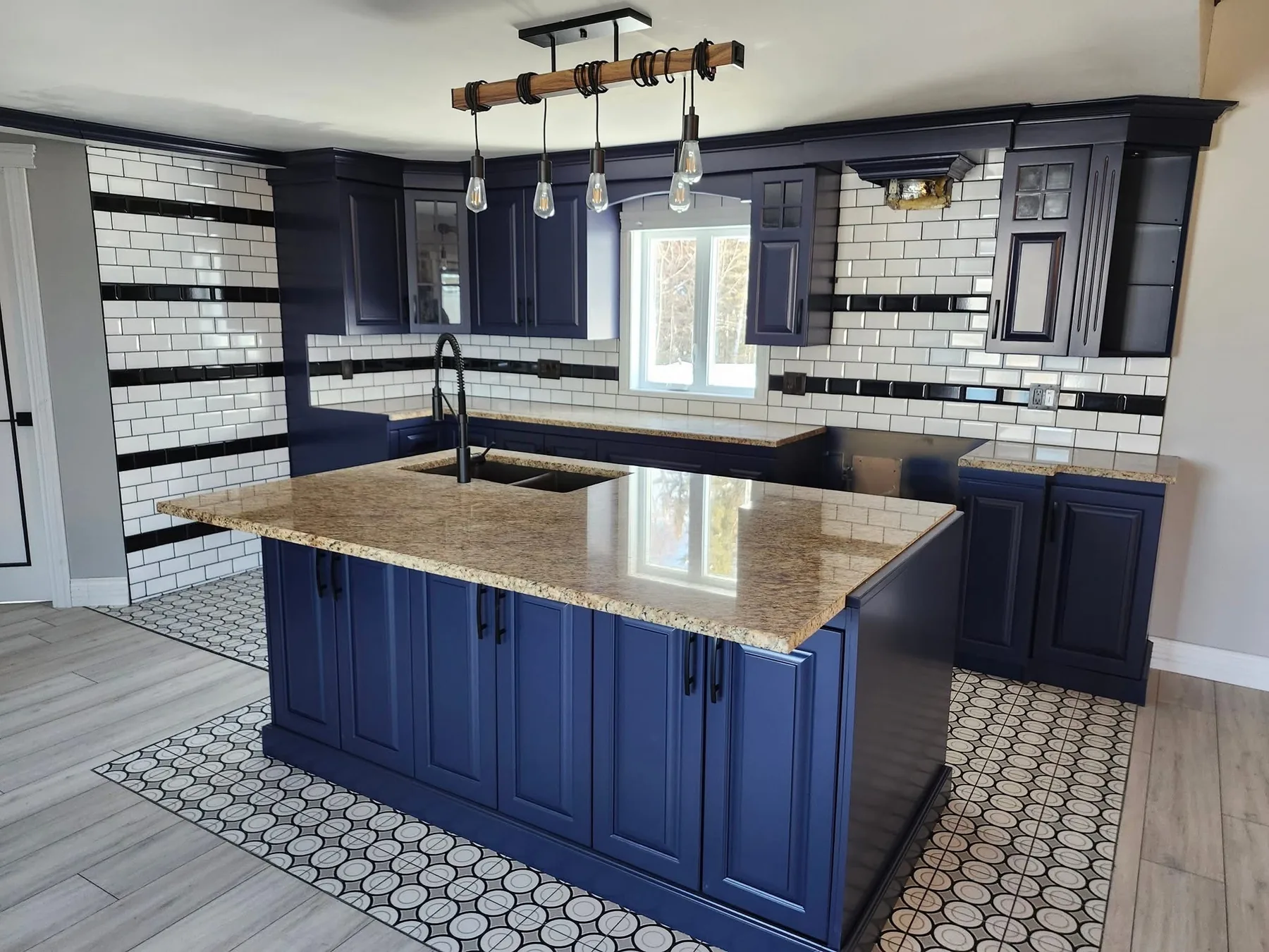 Kitchen Cabinet Colour Transformation after