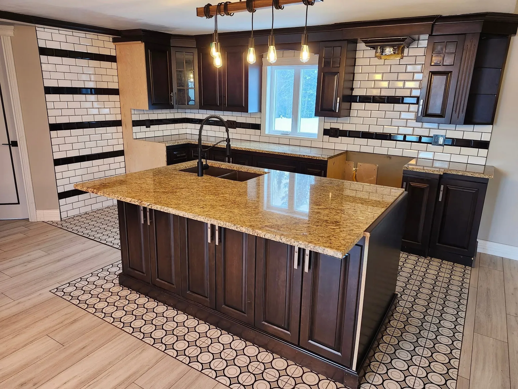 Kitchen Cabinet Colour Transformation before